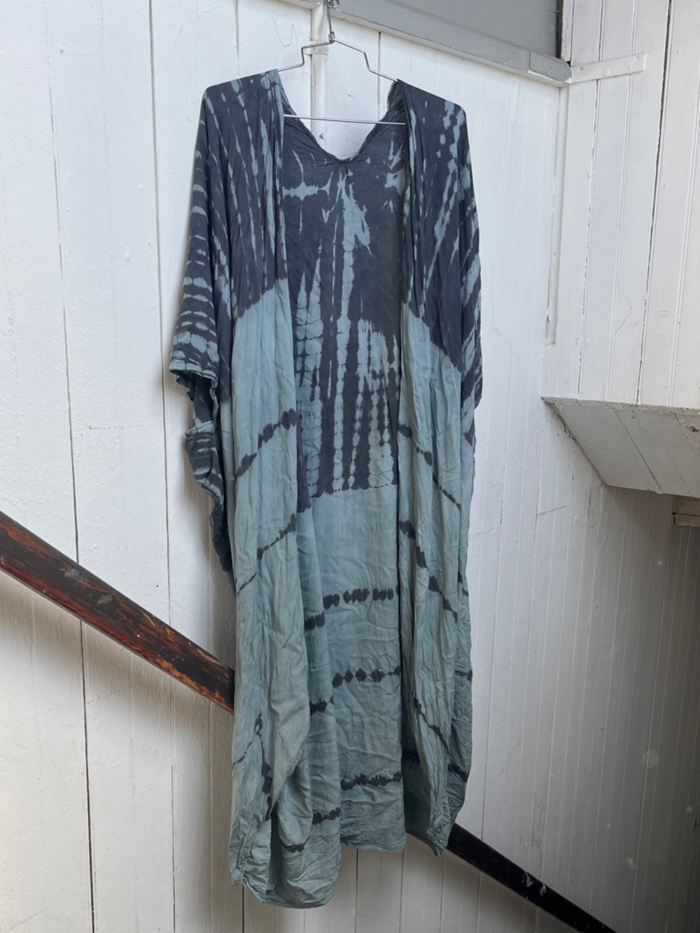 Tie-Dye Maxi open front Kaftan - one size
